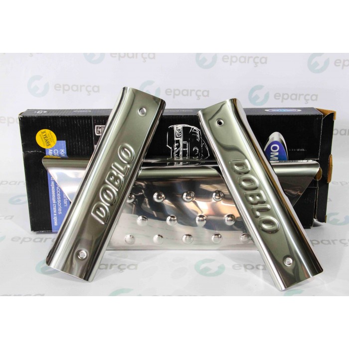 Kapı Eşik Nikelajı Doblo 2000>Üzeri D1 D2 Paslanmaz Krom Çelik Tk 4 Parça